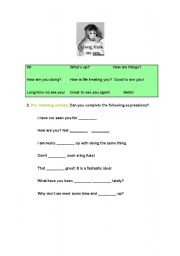 English Worksheet: Long time no see warm up