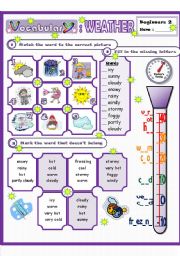 English Worksheet: weather