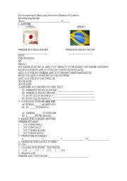 English worksheet: Countries and cities