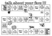 English Worksheet: talk about your favs!!!