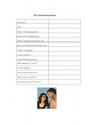 English worksheet: The Constant Gardener