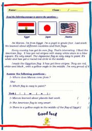 English worksheet: Flags
