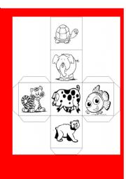 English Worksheet: animals dado