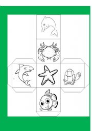 English Worksheet: sea animal dado