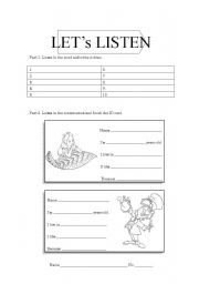 English Worksheet: Introductions: Lets Listen! 