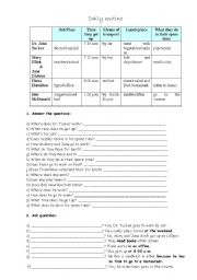 English Worksheet: daily routine