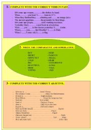 English Worksheet: WS ABOUT COMPARATIVES AND PAST