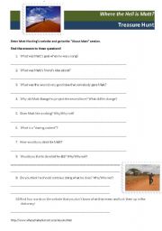 English worksheet: Where the hell is Matt?