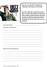 English Worksheet: Dirty Jobs
