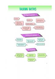 English Worksheet: Talking tactics