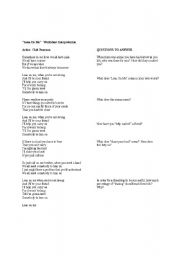 English Worksheet: Lean On Me Friendship Interpretation