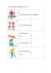 English Worksheet: Present Progressive Worksheet 