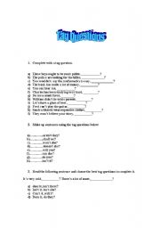 English worksheet: Tag Questions Activity