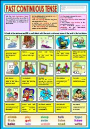 English Worksheet: Past Continuous Tense + KEY