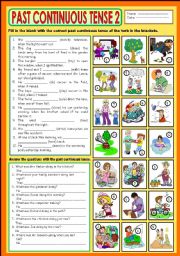 The Past Continuous Tense 2 +KEY