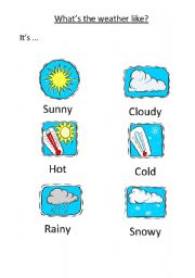 English worksheet: The weather