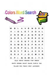 Colors Word Search!