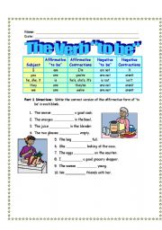 English Worksheet: The Verb 