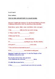 English Worksheet: Ten steps for English test