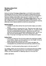 English worksheet: House on Mango Street - Shoebox Activity