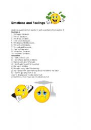 English Worksheet: Emotions and feelings 1