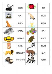 English worksheet: Alphabet_ Memory game-Part1