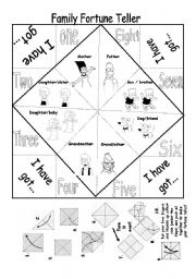 English Worksheet: The Simpsons family Fortune Teller