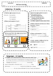 English Worksheet: 9th form mid term3 test 