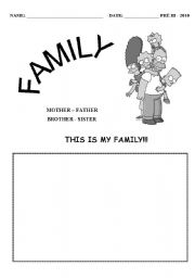 English Worksheet: Family members