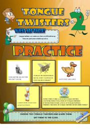 English Worksheet: Tongue Twisters Pt. 2