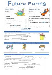 English Worksheet: FUTURE FORMS