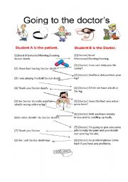 English Worksheet: GOING TO THE DOCTORS
