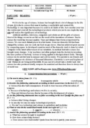 English Worksheet: science 