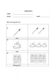 English Worksheet: Things in the kitchen