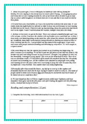 English Worksheet: An unforgettable boat trip 