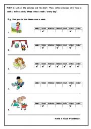 English Worksheet: ANSWERS TO HOW OFTEN QUESTION TYPES