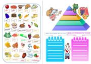 English Worksheet: THE PYRAMID OF FOOD  PART 3  THE PICTIONARY