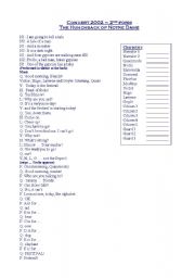 English Worksheet: School Play - Script - The Hunchback of NotreDame