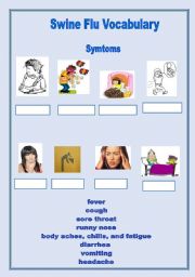 English Worksheet: swine flu-vocabulary