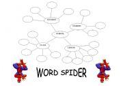English worksheet: word spider