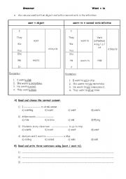 English worksheet: want to