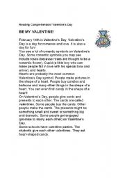 English worksheet: Reading Comprehension: Valentines Day