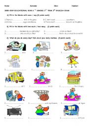 English Worksheet: simple present tense