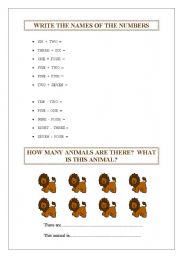 English worksheet: THE NUMBERS