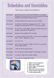 English Worksheet: Reserving a flight