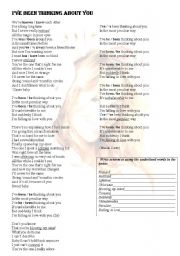 English Worksheet: Ive been thinking about you (Mariah Carey)