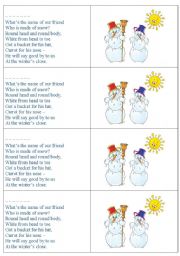 English Worksheet: The Snowman Riddle