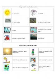 English worksheet: weather