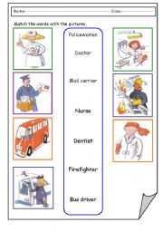 English Worksheet: match