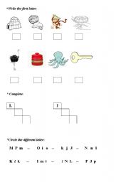 English Worksheet: revision i : p